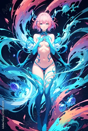 Anime Girl on Water