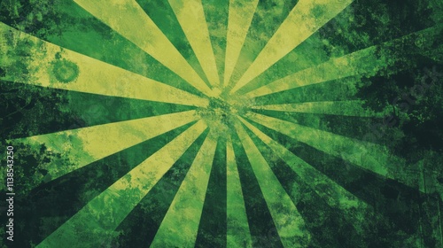 Abstract Green Ray Burst Gr...