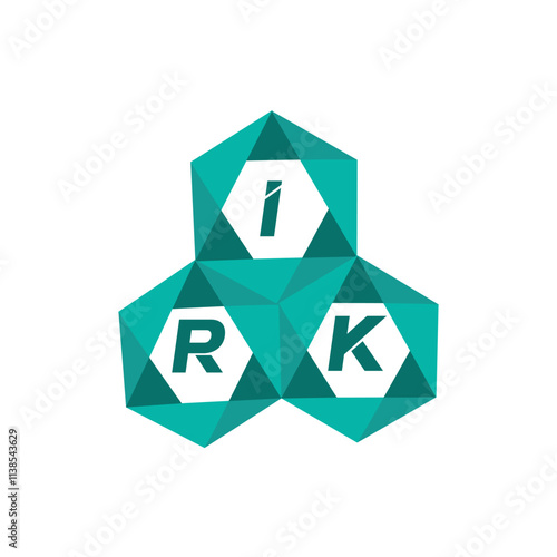 IRK creative minimalist letter logo. IRK unique vector initials alphabet letter logo design