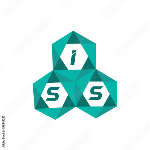 ISS creative minimalist letter logo. ISS unique vector initials alphabet letter logo design