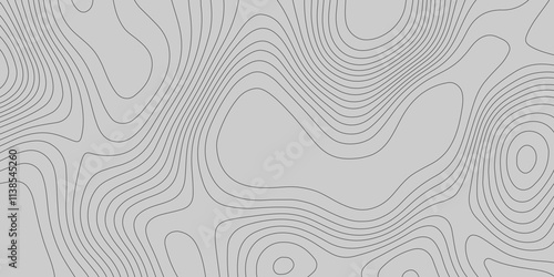 Grey wave paper curved reliefs abstract topography background, topography line map vintage outdoors style contour line mountain relief geographic abstract grid terrain cartography map.