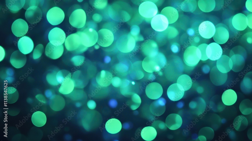 Abstract Green Bokeh Background with Soft Light and Blurred Effects Abstract Green Bokeh Background with Soft Light and Blurred Effects