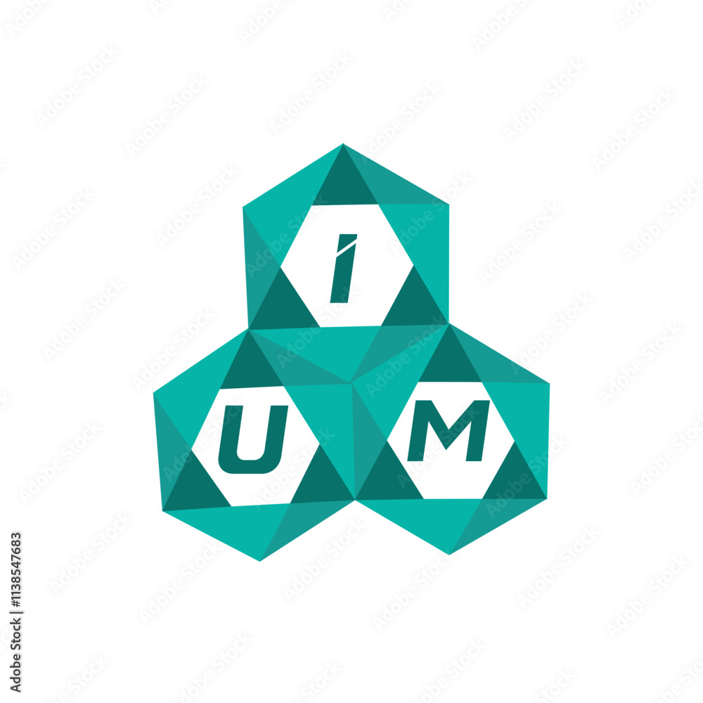 Obraz premium IUM creative minimalist letter logo. IUM unique vector initials alphabet letter logo design
