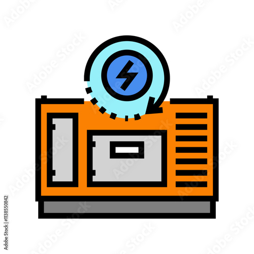redundant power supply data center color icon vector. redundant power supply data center sign. isolated symbol illustration