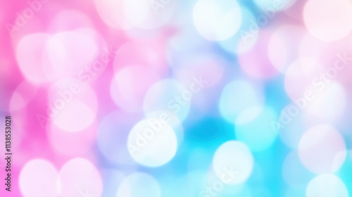 Abstract pastel lights background in soft pink and blue hues with bokeh effect