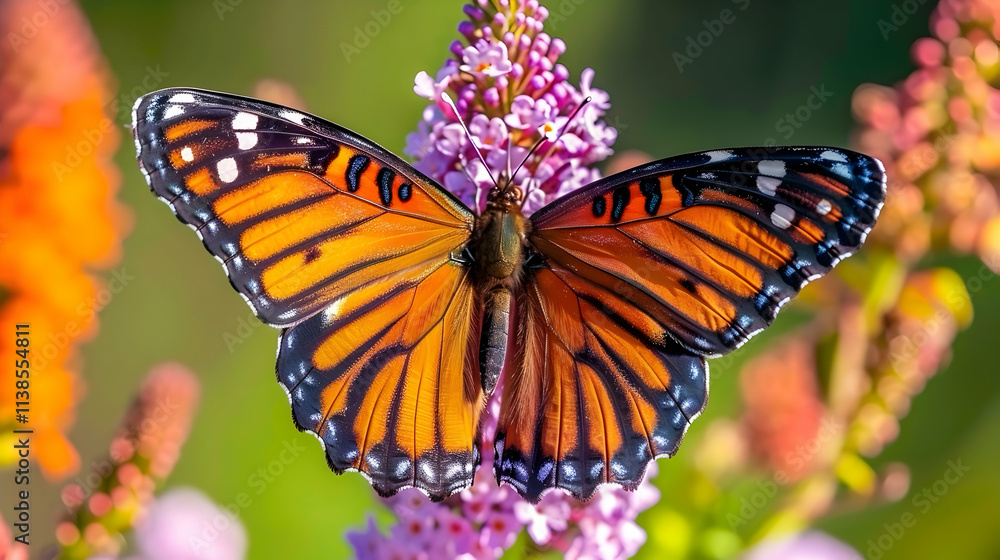 Obraz premium Butterfly and flower