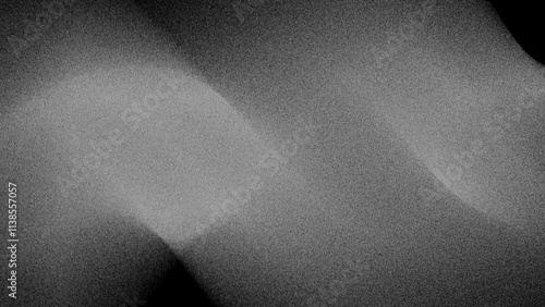 Fototapeta Naklejka Na Ścianę i Meble -  Grainy noise monochrome textured wave background, abstract futuristic black and grey illustration wallpaper