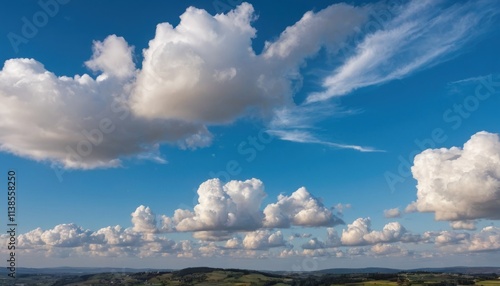 Beatiful sky with comolus clouds photo