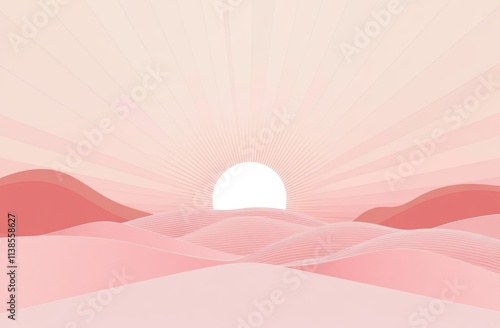 Pastel Pink Sunrise Over Ro...