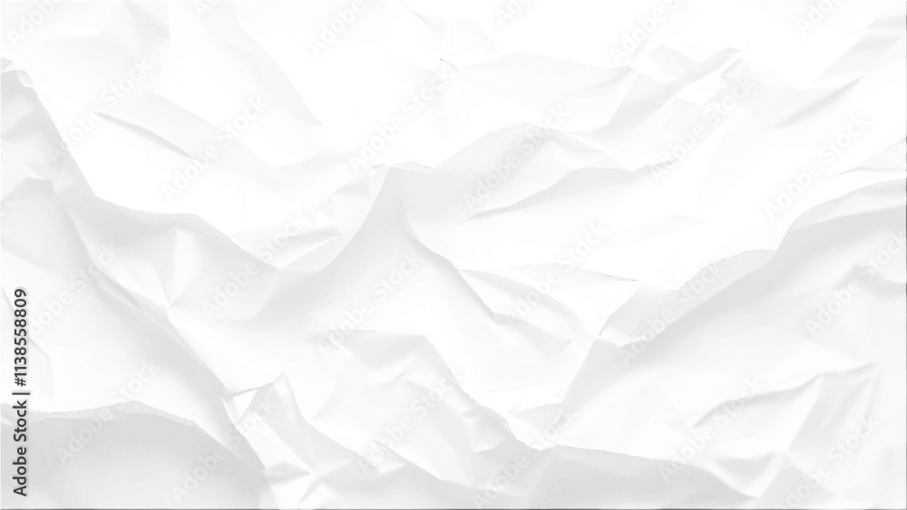 Obraz premium Paper crumpled abstract background white pattern wall design grunge letter parchment cardboard material empty crease wrinkle crushed document grey ragged rougt wrinkled torn crinkled page scrapbook.