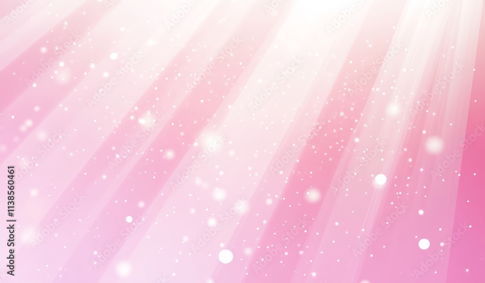 Obraz premium Pink Abstract Background with Light Rays and Sparkle