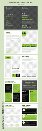 Gym Fitness Brochure template design