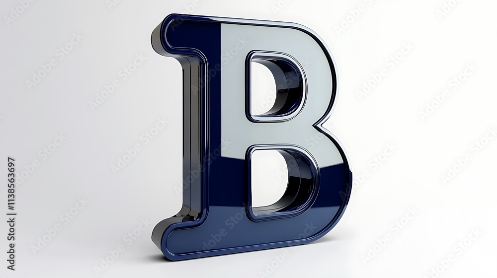 A sleek and modern 3D letter A sleek and modern 3D letter