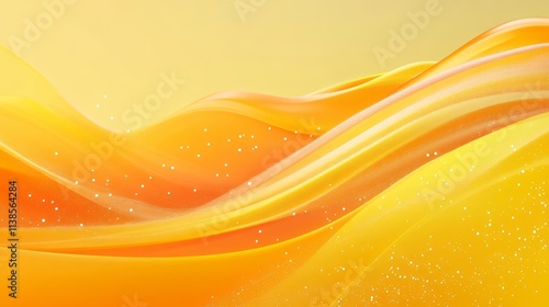 Abstract Yellow Orange Wave...