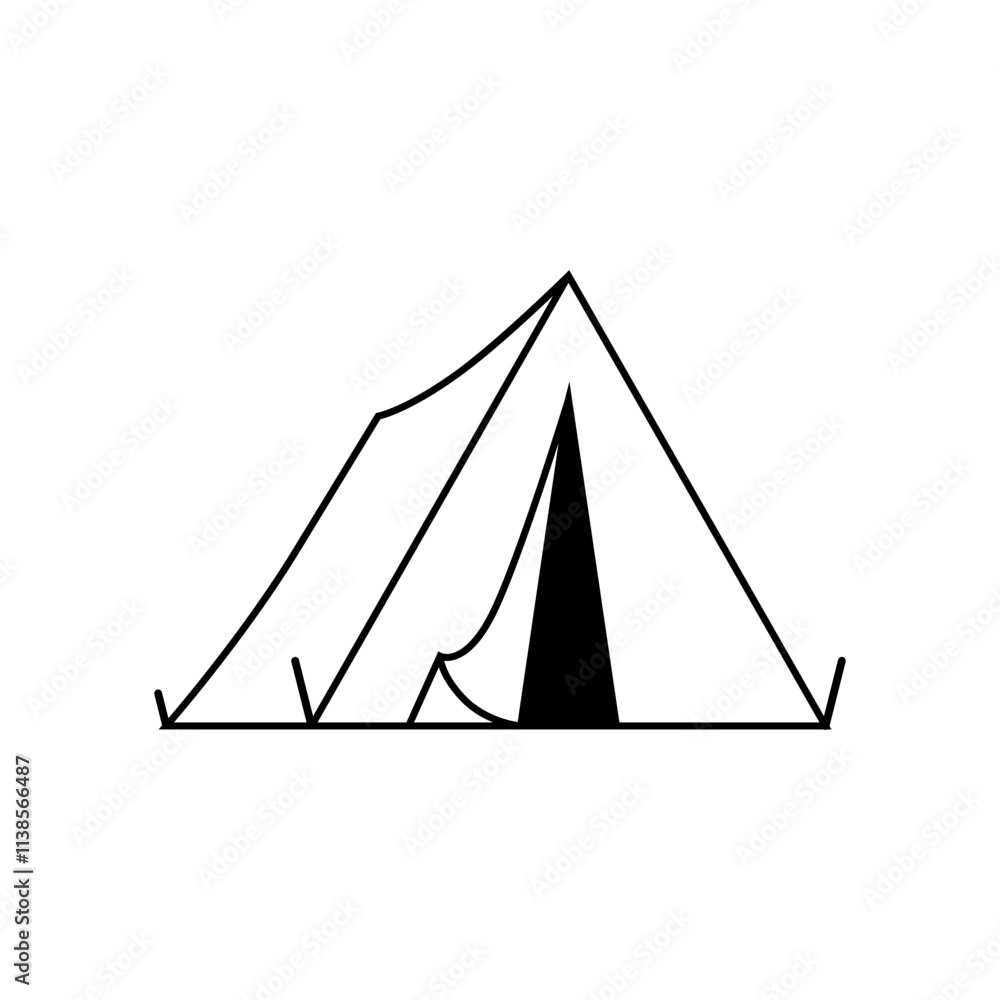 Tent icon vector. Camping illustration sign. Hike symbol or logo. Tent icon vector. Camping illustration sign. Hike symbol or logo.