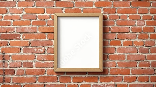 Wallpaper Mural Wooden Frame on Brick Wall with Rustic Decor Inspiration Torontodigital.ca