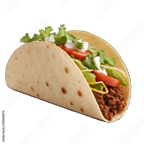 realistic taco vector