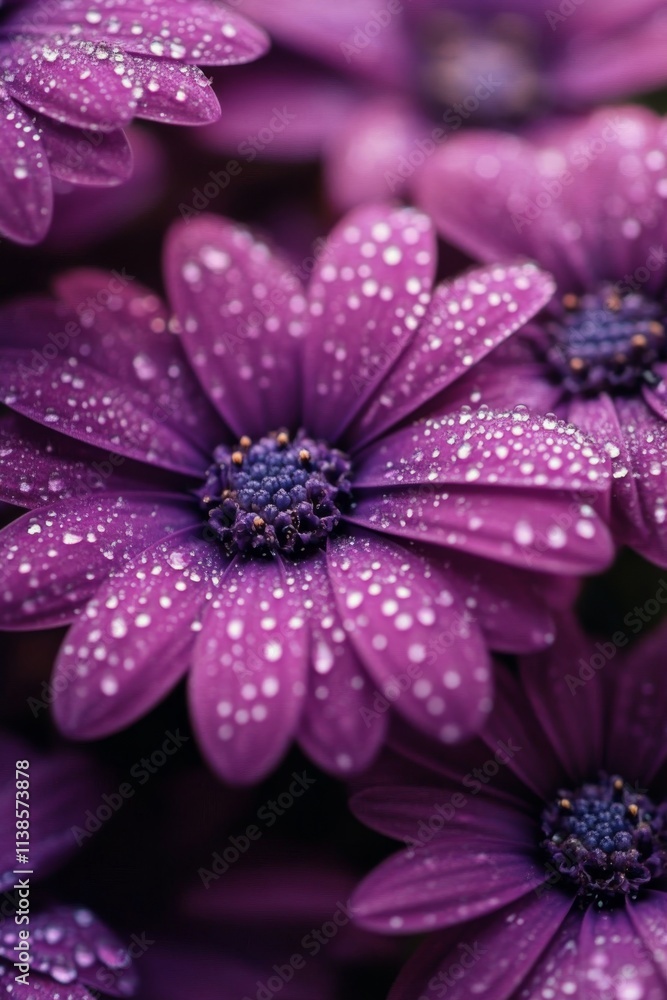 Freshly sliced purple grapes with water droplets showcasing vibrant colors and textures Freshly sliced purple grapes with water droplets showcasing vibrant colors and textures