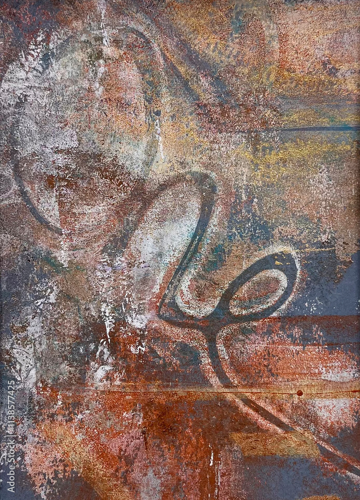 Graffiti like Painted word 'one'