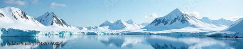 Wallpaper Mural Glaciers and snow-capped mountains in Prins Karls Forland Spitsbergen landscape, icy terrain, glaciers, prins karls forland Torontodigital.ca