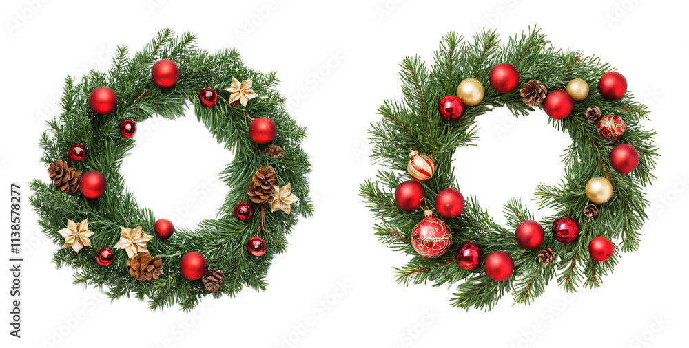 custom made wallpaper toronto digitalset of christmas wreaths isolated