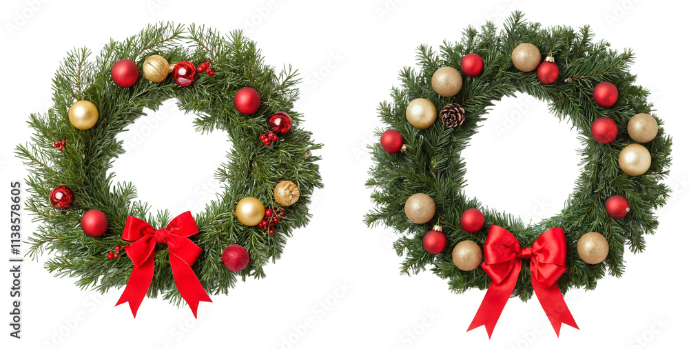 custom made wallpaper toronto digitalchristmas wreath with ribbon isolated