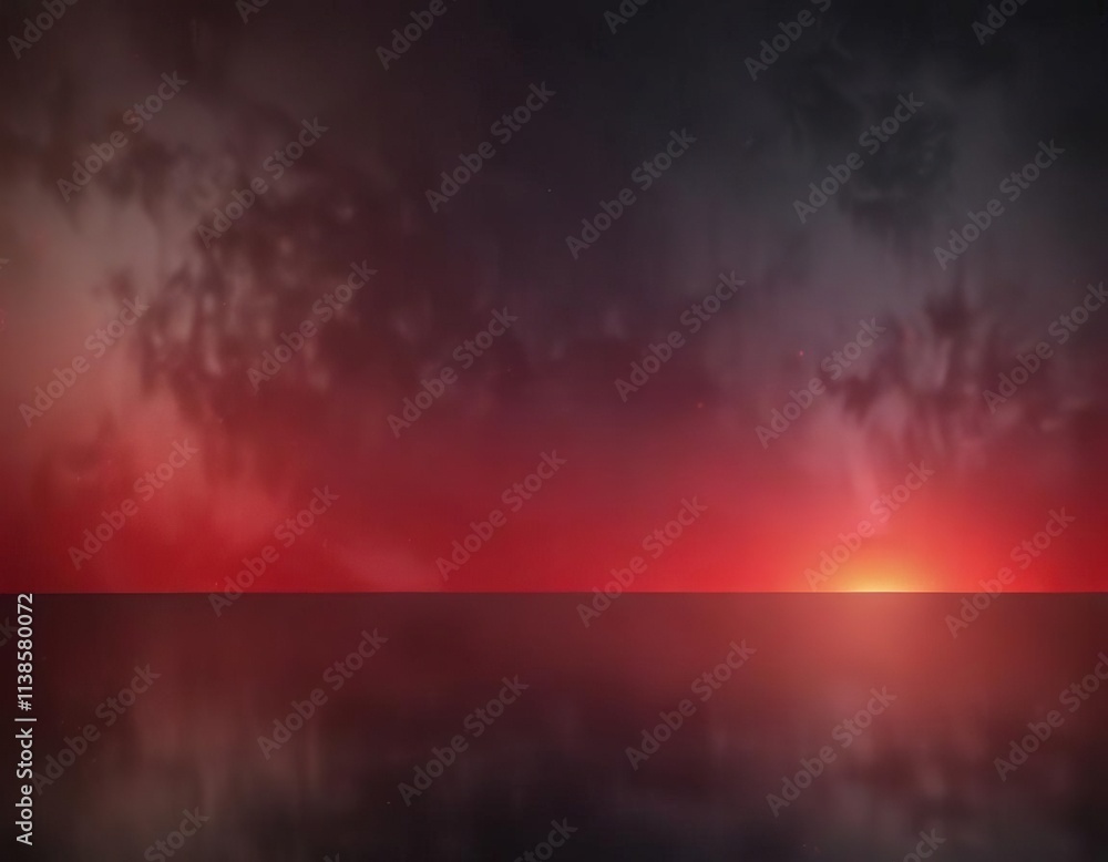 Fototapeta premium Gradient background with red shine top on dark smooth backdrop , dark backdrop, visual effect