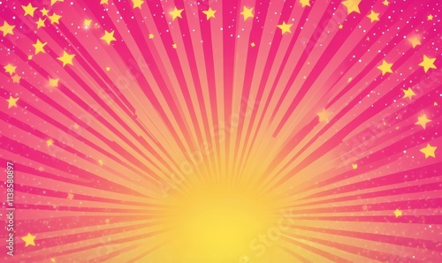 Pink and Yellow Starburst B...
