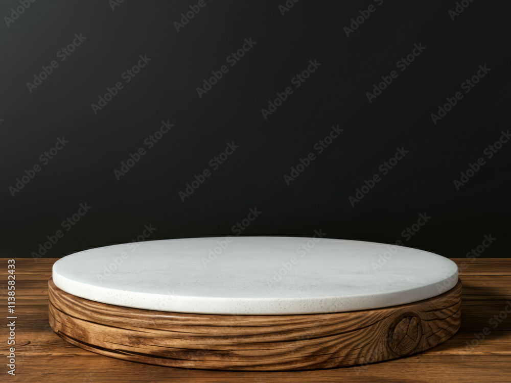 white and wooden texture platform or podium natural for product placement background white and wooden texture platform or podium natural for product placement background