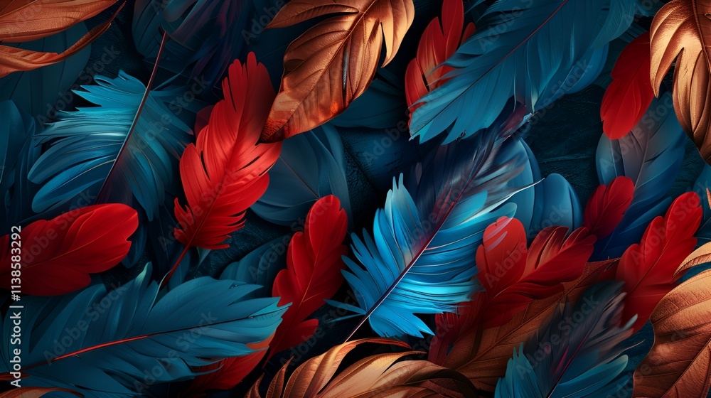 modern wall fram for canvas art luxurious leaves 3D decor for home walls modern wall fram for canvas art luxurious leaves 3D decor for home walls