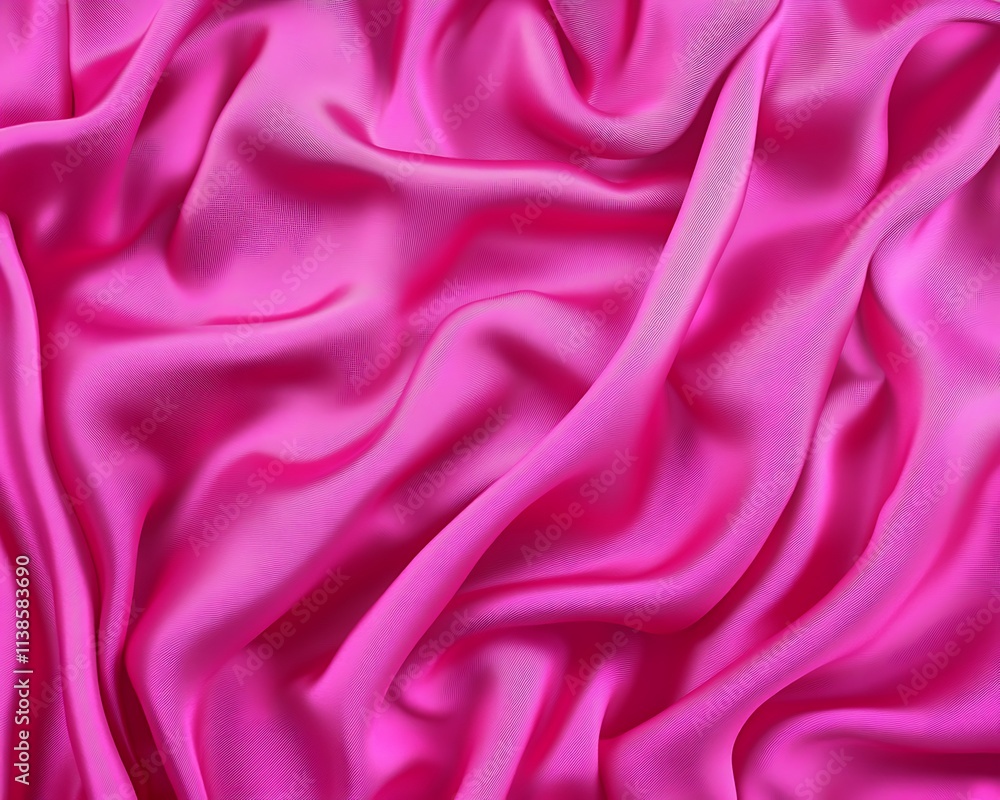 Fototapeta premium Bold Magenta Fabric Stretch Banner with a Polished Surface Look Solid color blank fabric .