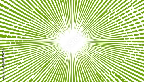 Abstract Green Radial Lines...