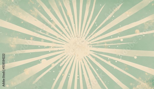 Abstract Pastel Sunburst De...