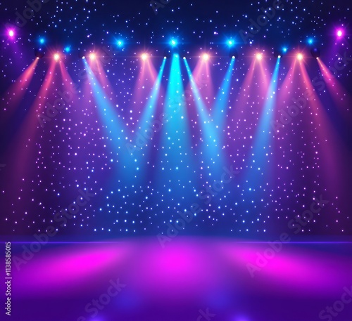 Stage Lighting With Purple ...