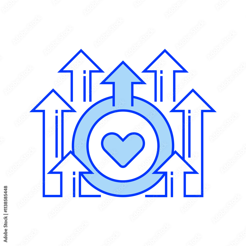 Heart Fundraising Line Icon. linear style sign for mobile concept and web design. Outline vector icon. Heart Fundraising Line Icon. linear style sign for mobile concept and web design. Outline vector icon.