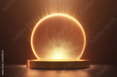Golden Illuminated Platform...