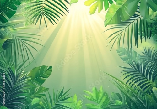 Lush Tropical Foliage Under...
