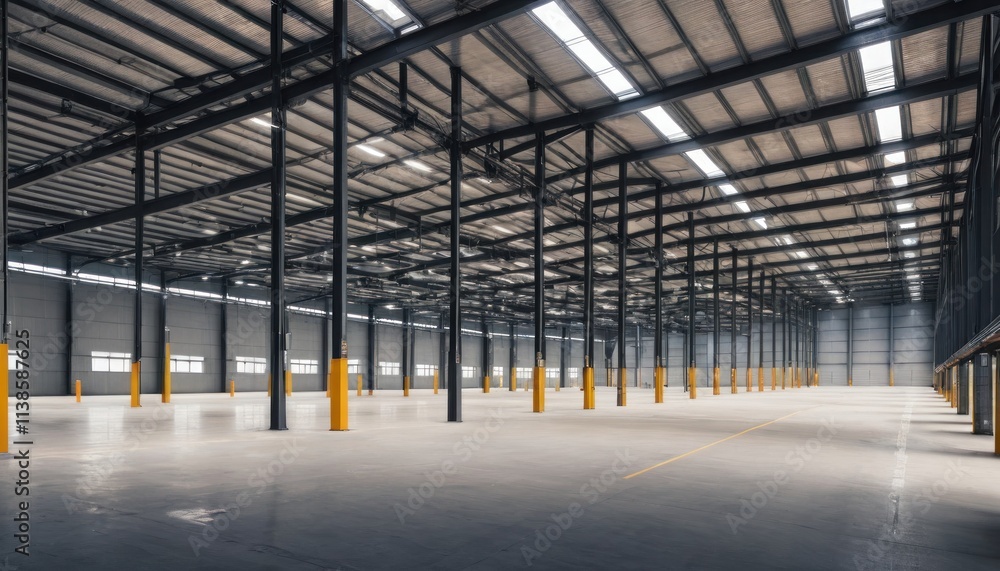 Obraz premium Modern logistics warehouse building structure