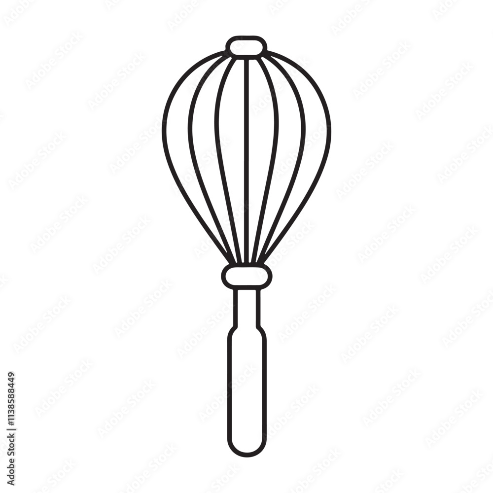 Whisk line art icon vector illustration Whisk line art icon vector illustration