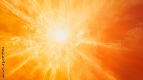 Abstract Orange Light Burst...
