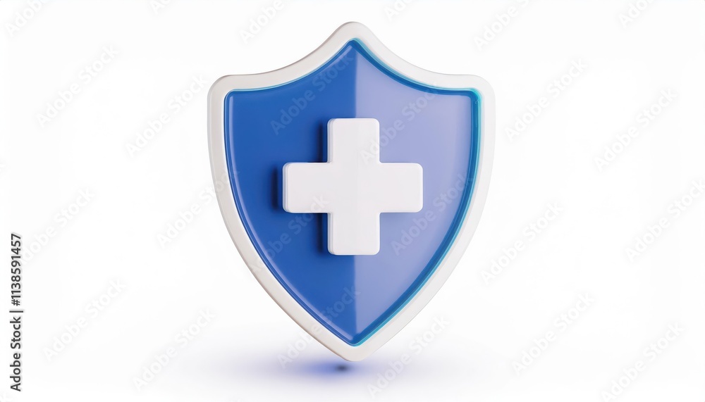 Blue Medical Shield with White Cross Symbol for Healthcare Security, Medical Protection, Health Insurance Concept, Cyber Health Safety, and Emergency Medical Care. Ideal for Healthcare Branding Blue Medical Shield with White Cross Symbol for Healthcare Security, Medical Protection, Health Insurance Concept, Cyber Health Safety, and Emergency Medical Care. Ideal for Healthcare Branding