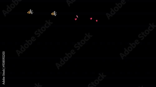 Wallpaper Mural Valentine nature doodles on a transparent alpha channel. Love, romantic, wedding, easter, save the date hand drawn animations. Torontodigital.ca