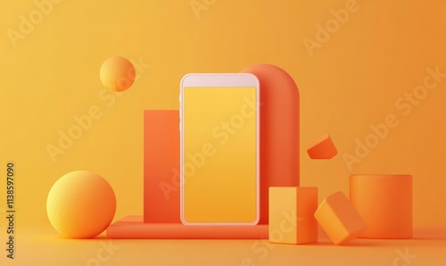 Abstract Yellow and White G...