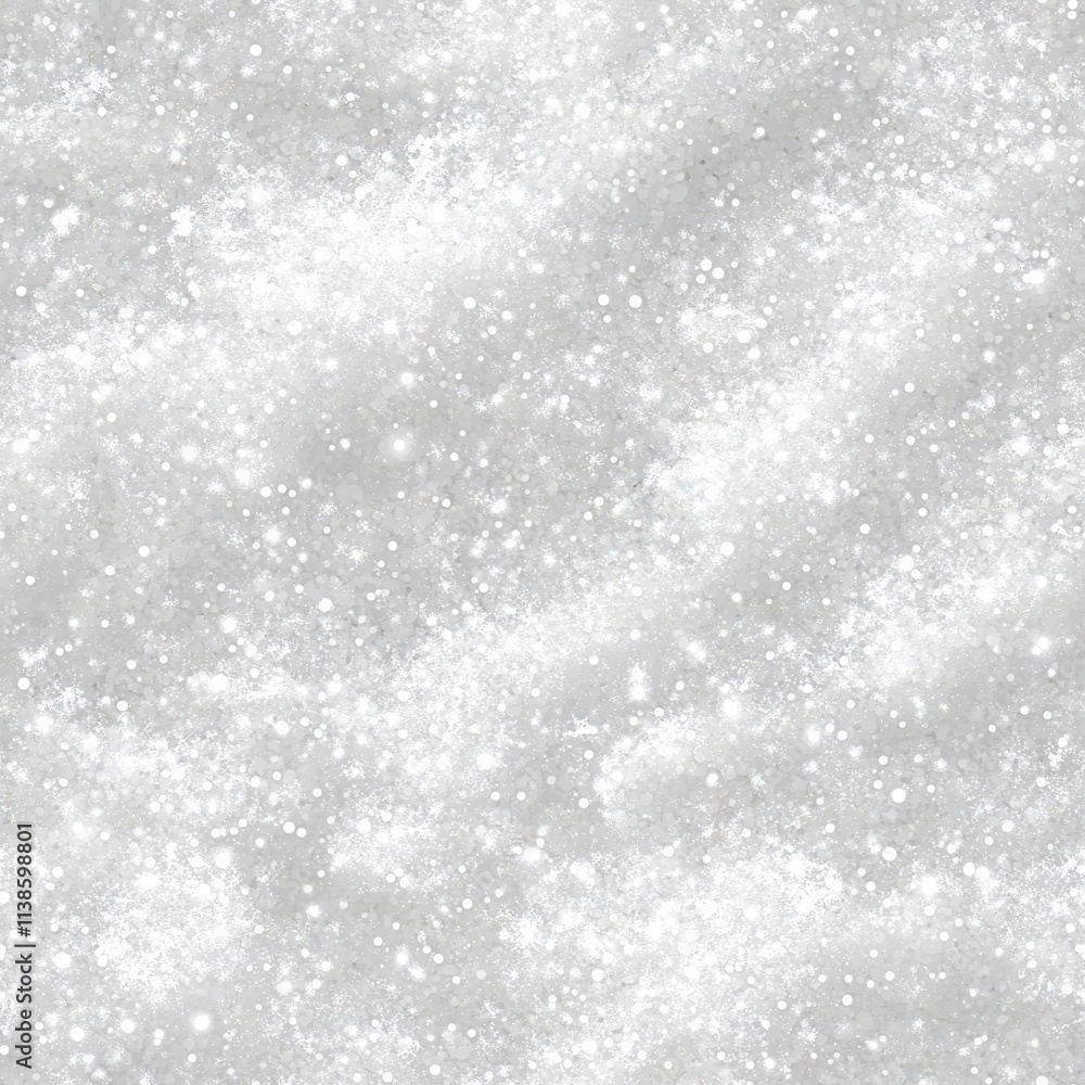 Top view photo of soft snow with small patches of glitter, seamless texture Top view photo of soft snow with small patches of glitter, seamless texture