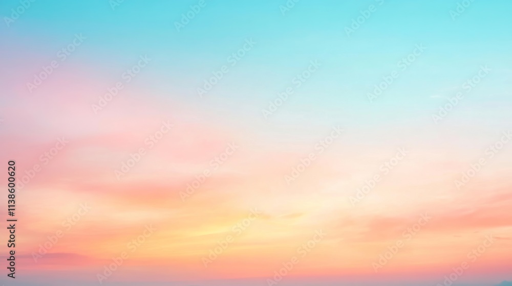 A Soft Gradient Sky with Pale Pink, Blue, and Yellow Hues A Soft Gradient Sky with Pale Pink, Blue, and Yellow Hues