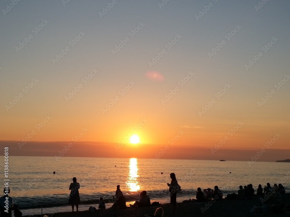 Fototapeta premium sunset on the beach