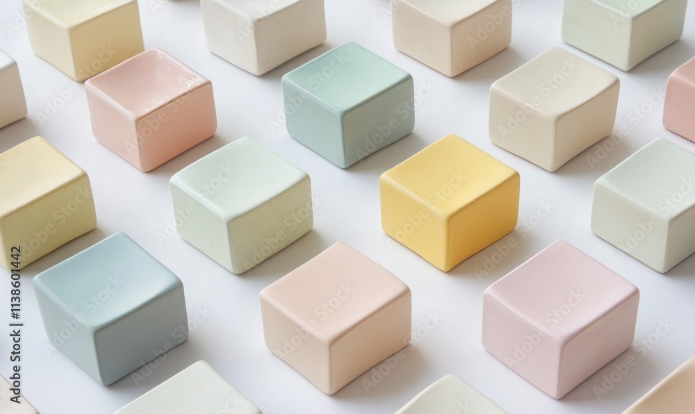 A row of white and colored squares