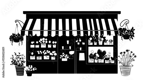 Flower shop using paper twist ties instead, Plant Vector Graphic