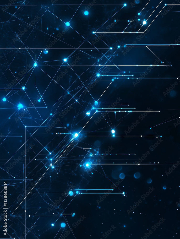 Digital Network Connections - Abstract digital network, glowing nodes, interconnected lines, technology concept, futuristic design. Digital Network Connections - Abstract digital network, glowing nodes, interconnected lines, technology concept, futuristic design.