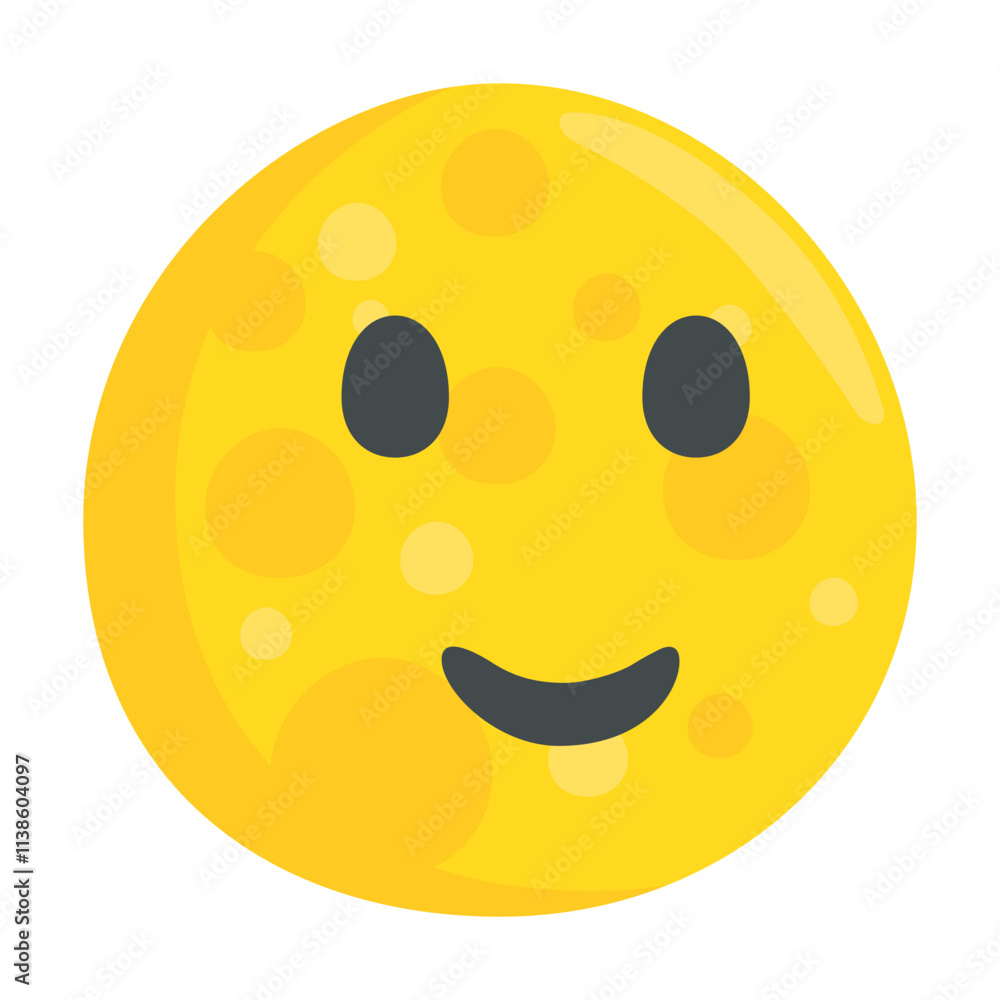 Full Moon Face Emoji Icon Illustration. Phases of the Moon Vector Symbol Emoticon Design Doodle Vector. Full Moon Face Emoji Icon Illustration. Phases of the Moon Vector Symbol Emoticon Design Doodle Vector.
